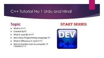 Dev c++ Lecture No 1 Basic Beginner  Use  What How Insertion in Urdu and Hindi 2020 1