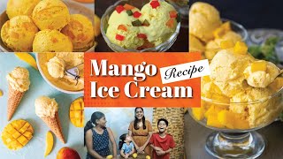 Mango ice cream recipe l how to make mango ice Cream l jus mom things