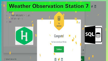 HackerRank Practice Sql 12 | Weather Observation Station 7 | Sql Gold Badge