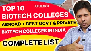 Top 10 Biotech Colleges Abroad + Best Govt & Private Biotech Colleges in India #college #admission