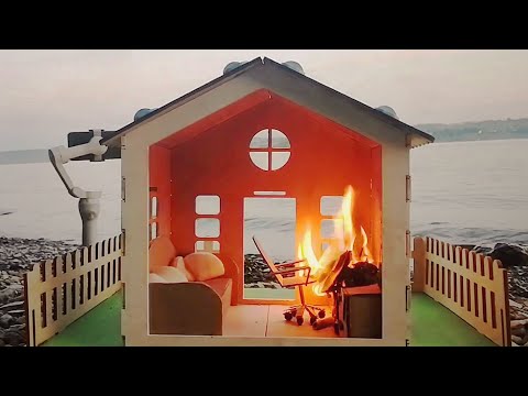 Пожар в маленьком доме из дерева! (Часть 1) | Small dollhouse burning down! (Part 1)