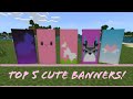 Minecraft: Top 5 Cute Banner Designs!
