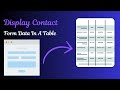 How To Display A Contact Form Data In A Table | In WordPress