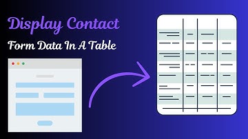 How To Display A Contact Form Data In A Table | In WordPress