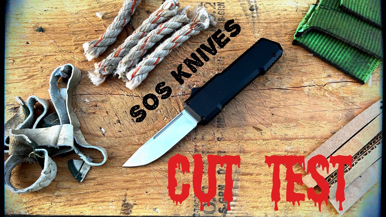 Cut Test SOS Knives OTF! An Affordable Well Made Automatic Knife YouTube