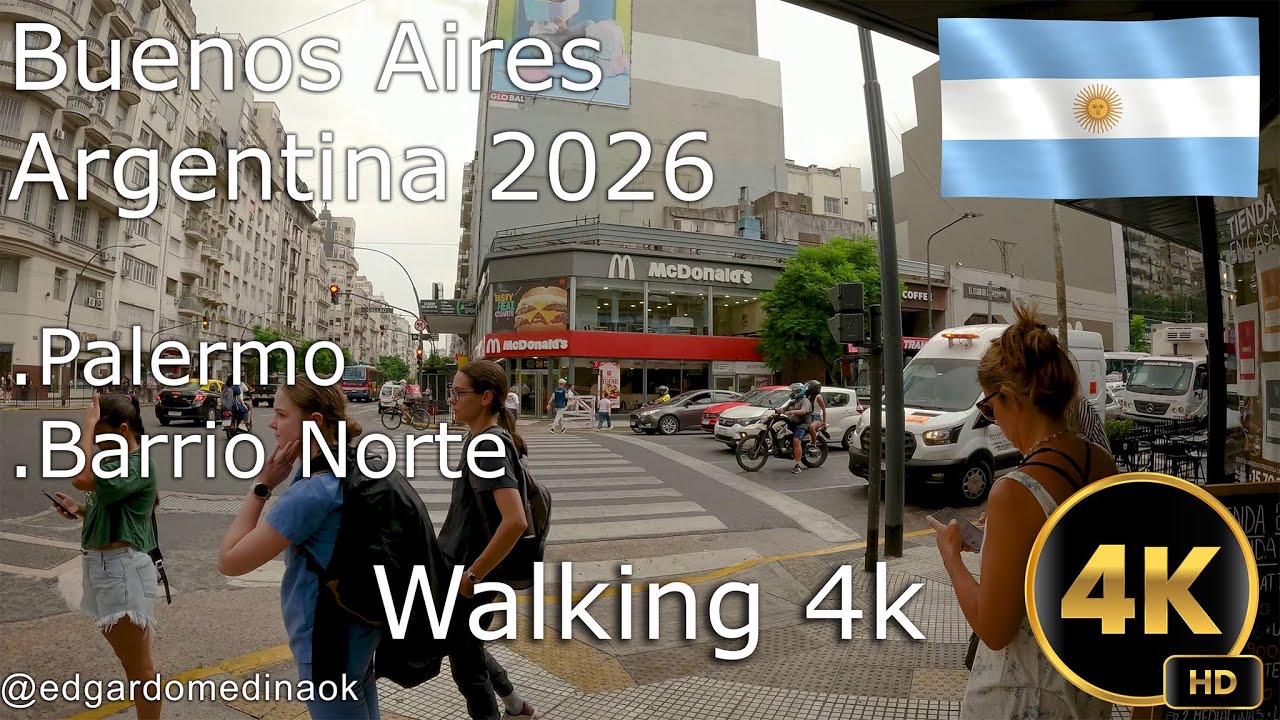 Buenos Aires Argentina 2026 Walking 4k