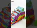 The Most Satisfying Rainbow Sand Slicing! (Simple aur catchy#KineticSand #ASMR #SatisfyingVideo