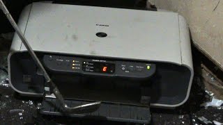 Goodwill publikum logik Smashing a Canon Pixma MP150 All-in-One Inkjet Printer - YouTube