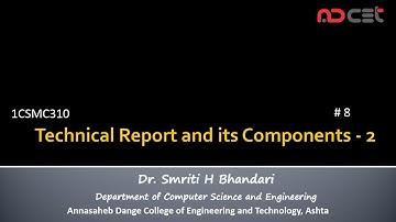 #08 - Technical Writing - Components of Technical Report - 2