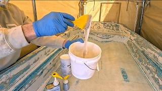 13' whaler epoxy and fairing | hull transformation begins