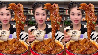 Spicy mukbang eating show