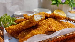 Crispy Chicken Strips With Corn Flakes By Leelas Kitchen