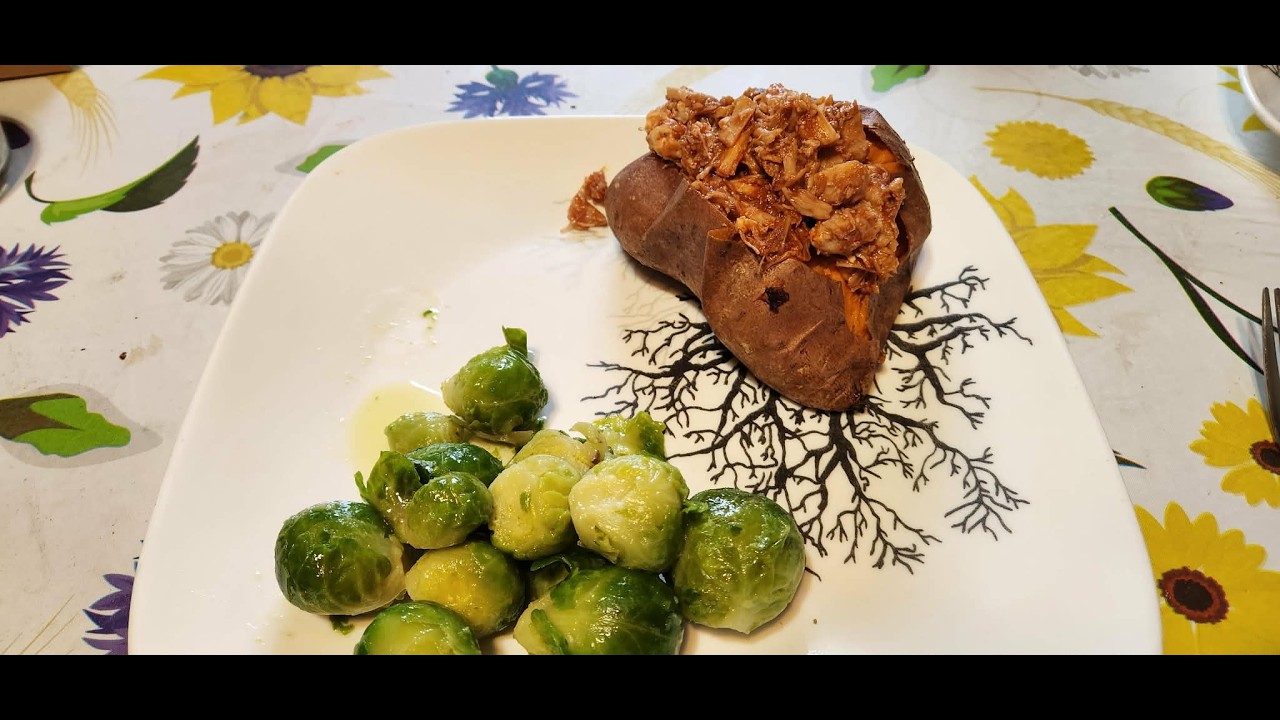 Курица-барбекю и сладкий картофель #threiverschallenge #sweetpotato