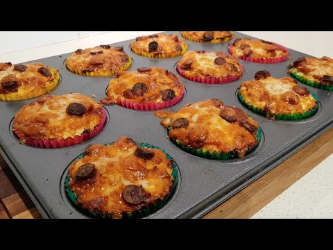 Low Carb Pizzamuffins Rezept. 