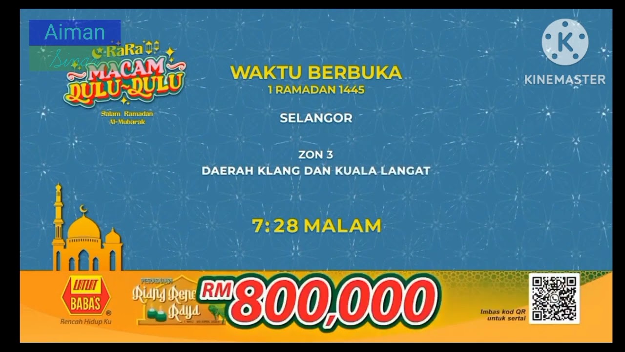 Waktu Berbuka Puasa Media Prima TV3 TV9 2024.