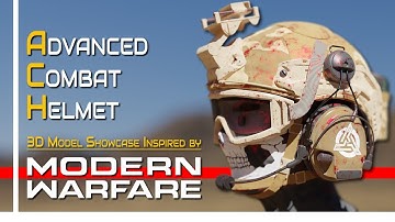 Advanced Combat Helmet (ACH) High Poly 3D Model Showcase
