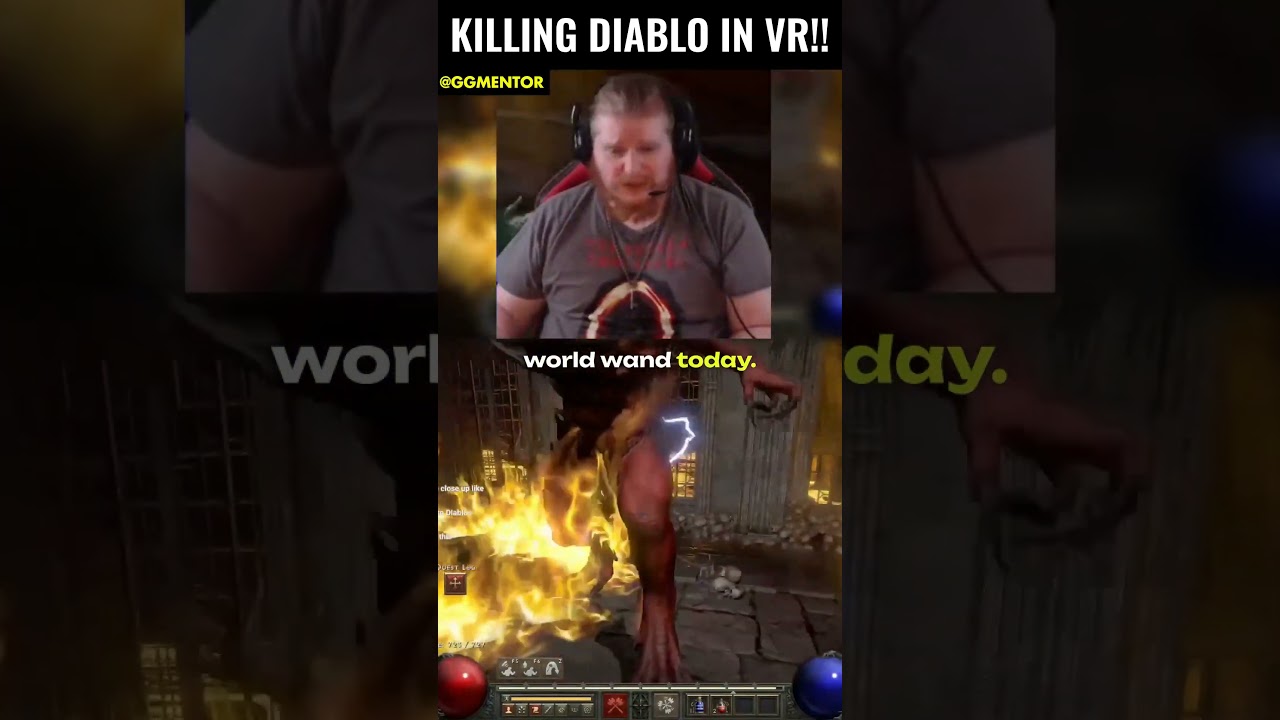 D2R RotW VR/3D - Killing Diablo (Whirlwind Barbarian)