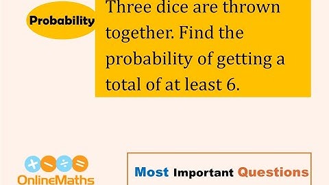 Three dice are rolled together the probability that different numbers will appear on each of them is