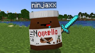 Je dois finir Minecraft en étant un Pot de Nutella..