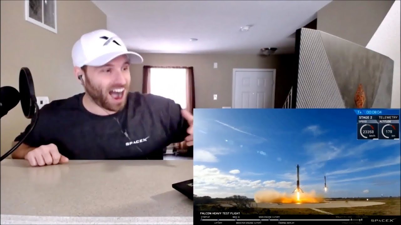 Watching the SpaceX Falcon Heavy Launch LIVE - YouTube