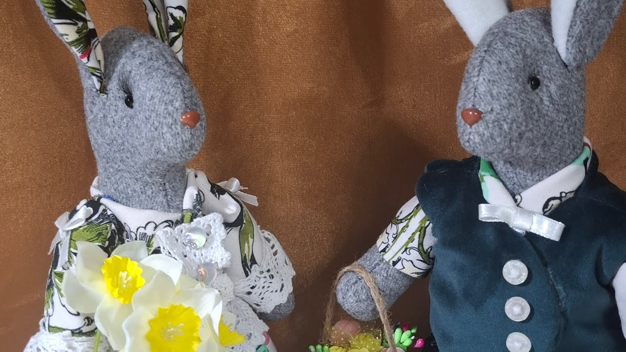 Easter bunny.  Decor. Bunny 🐰 🐇. Зайчики. Делаю весенние  пару зайчиков 