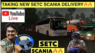 NEW SETC SCANIA BUS DELIVERY❤️ - FUN BUS RIDE WITH TUBERBASSS | EURO TRUCK IN TAMIL screenshot 3