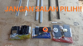 Macam macam rel dan roda pintu lemari sleding yg pernah saya pakai