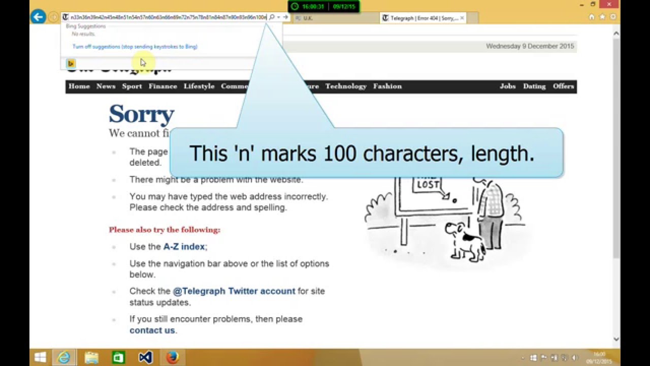 A Bing Suggestions bug in IE11 - YouTube