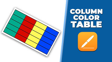 how to add column color to table in Apple Pages iCloud