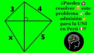 Puedes resolver esta pregunta de admisión para la UNI en Perú ~ en 3 minutos