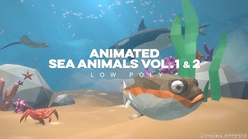 [Low Poly] Animated Sea Animals Vol.1&2