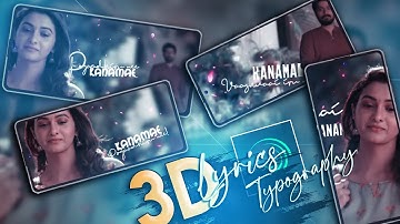 Trending 3D Lyrics video editing alight motion in tamil | 3d typography alight motion tutorial tamil