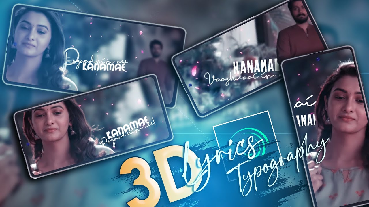 Trending 3D Lyrics video editing alight motion in tamil | 3d typography ...