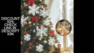 6pcs 6/8/11/15/18cm Snowflakes Christmas Tree Decorations Snowflake Ornaments Xmas Tree White Snow F