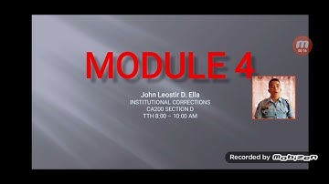 Module 4 Institutional Correction  Video Presentation part1