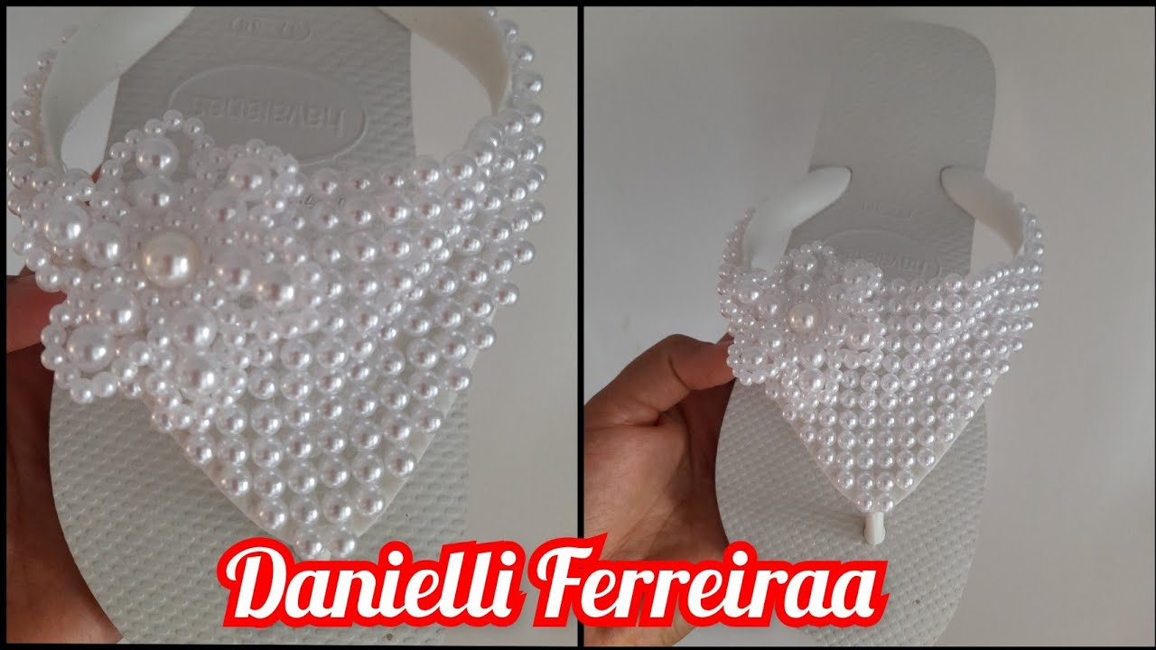 Trama de pérolas triângulo para iniciantes - Danielli Ferreiraa