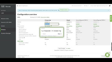 Configure SSID in Cisco Meraki Access Point