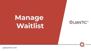 Quantic POS - Manage Waitlist