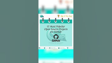 Tip of the day💡12 Most Popular Open-Source Projects on GitHub | CSUP