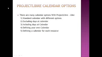 demonstration of baseline and calendar on projectlibre tool