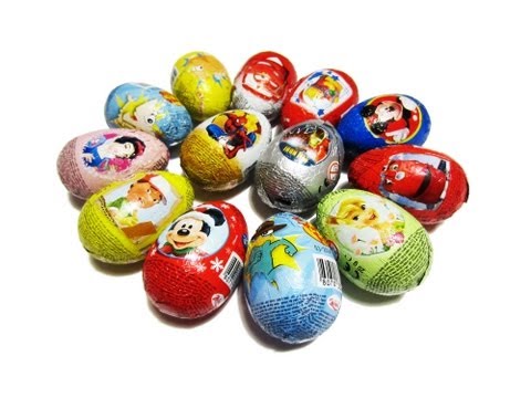 14 Kinder Surprise Zaini Eggs Disney Pixar Cars 2 Princess Iron Man Toy Story Spiderman Chuggington