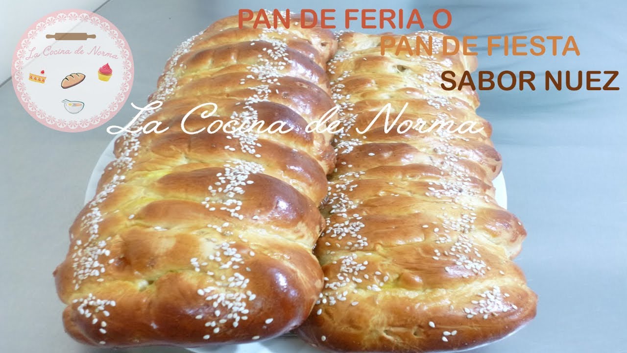 Pan de feria o pan de fiesta (sabor nuez) - YouTube