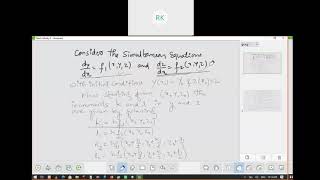 Runge-Kutta Method for simultaneous equations