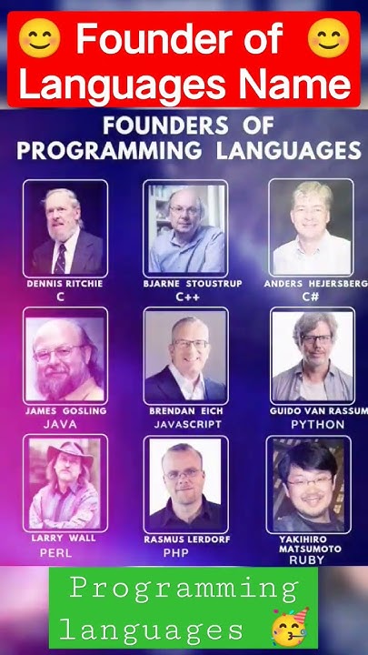 #Founders of programming Languages #c++ programming languages # ...