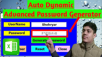 how to Create Password Generator Userform in MS Excel Using VBA Coding.