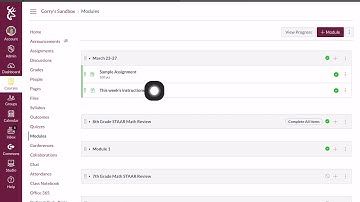 Canvas LMS: Info about Modules and Publishing