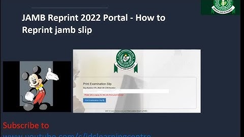 JAMB Reprint 2022 Portal – How to Reprint Jamb slip