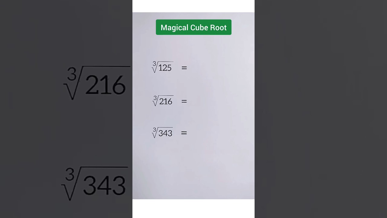Magical Square Root Trick #mathematics #maths #shorts