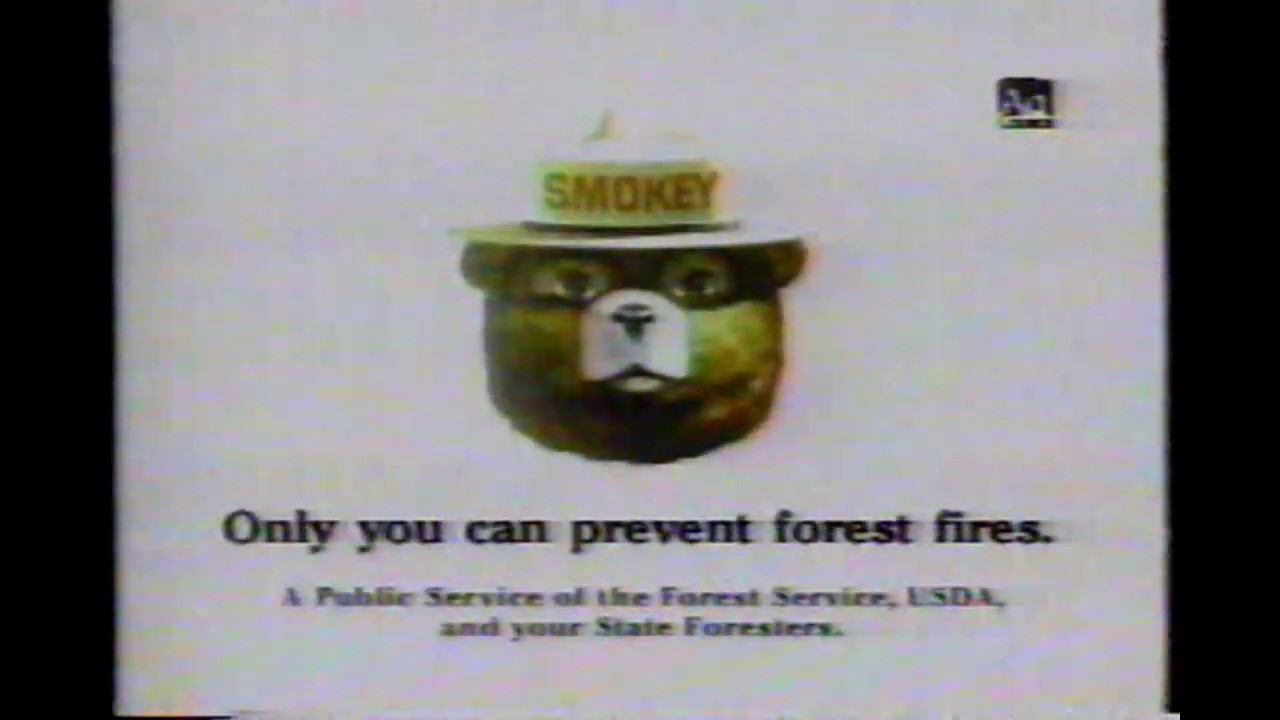 1989 smokey the bear wild fire psa commercial youtube
