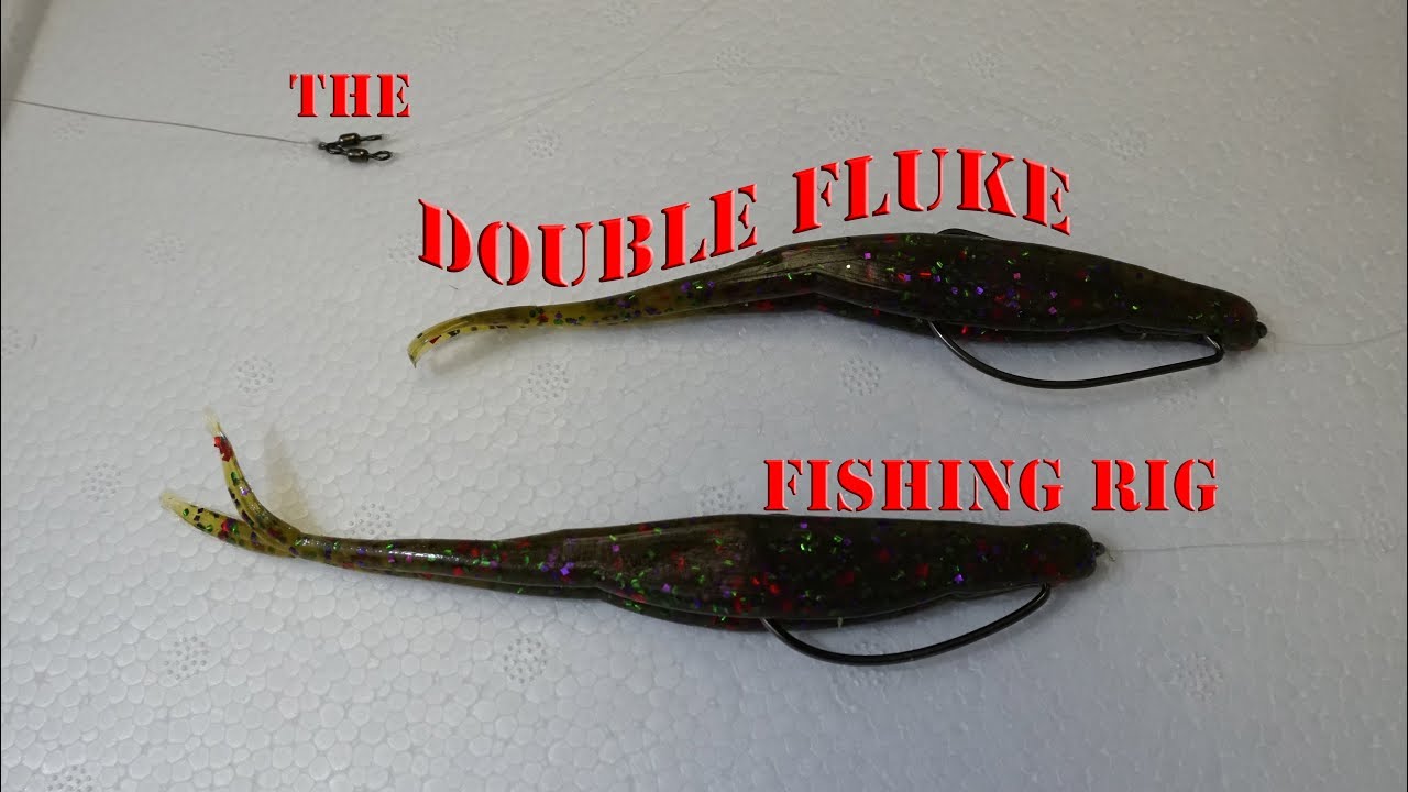 Double Fluke Fishing Rig for bass 